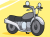 Картина по номерам на холсте 20х16 "Мотоцикл"(д) КН2015206